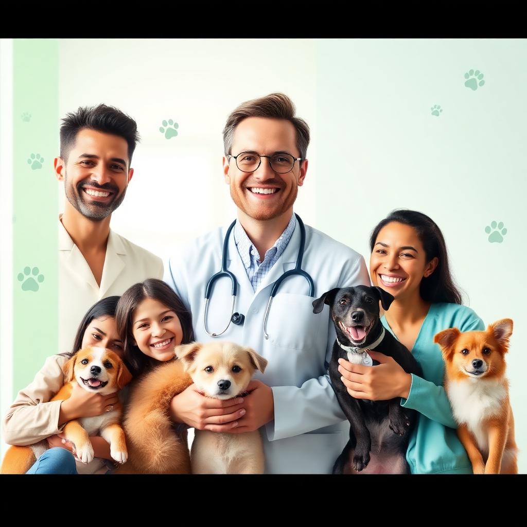 Pet owners, veterinarians and happy pets at Pawa